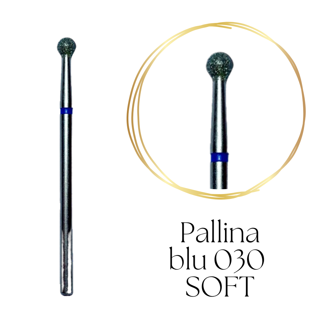 Punta fresa diamanta pallina blu 030 SOFT