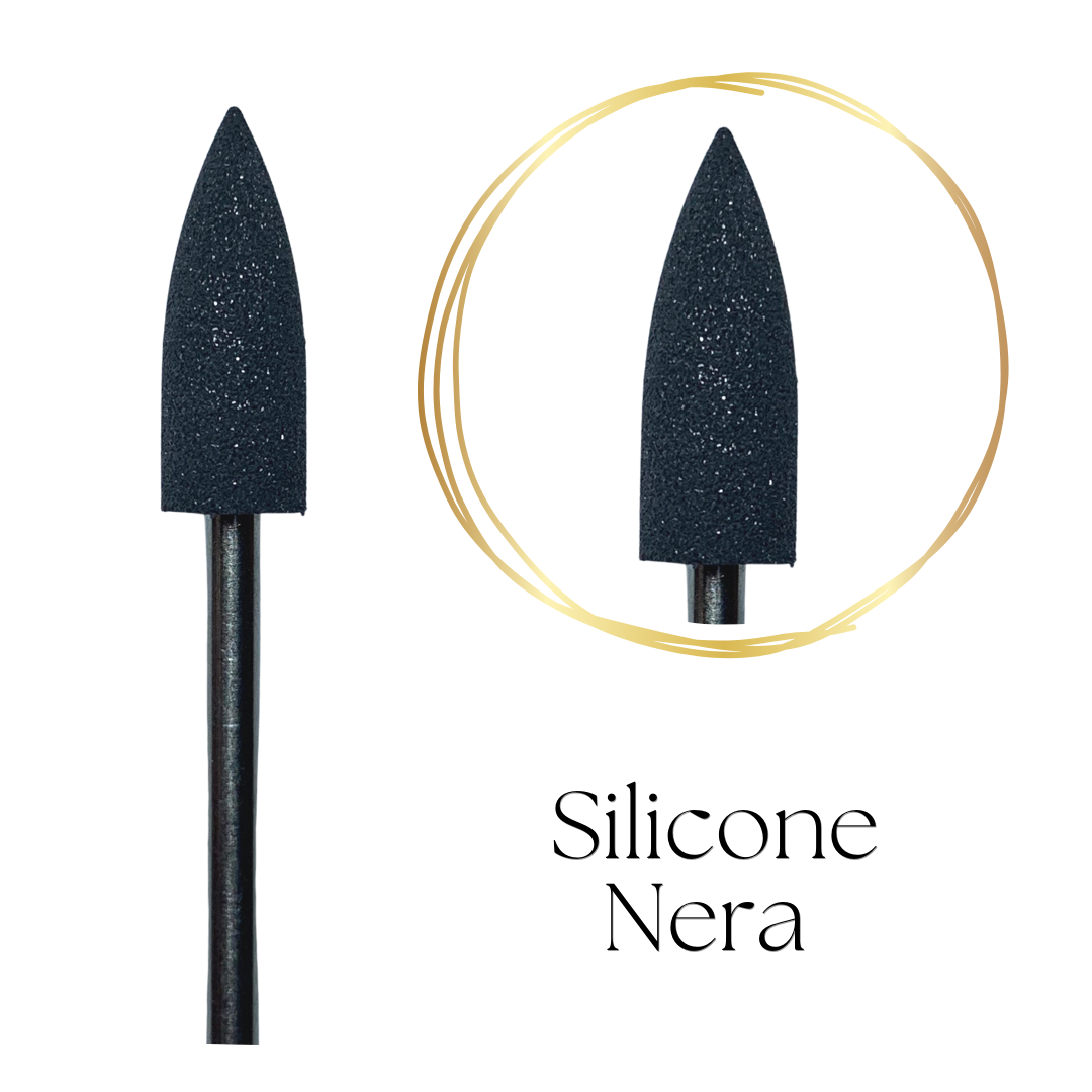 Punta fresa Silicone nera