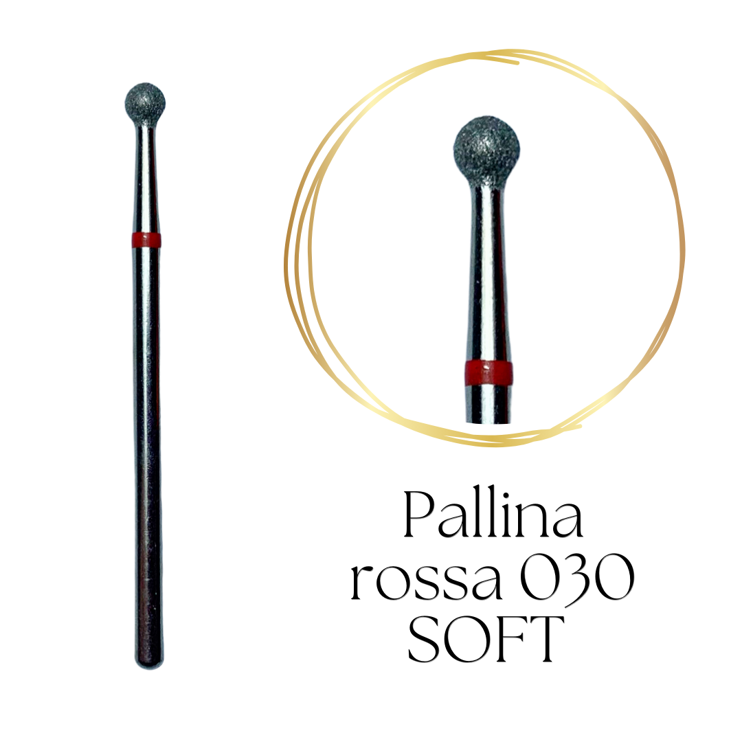 Punta fresa diamanta pallina rossa 030 SOFT