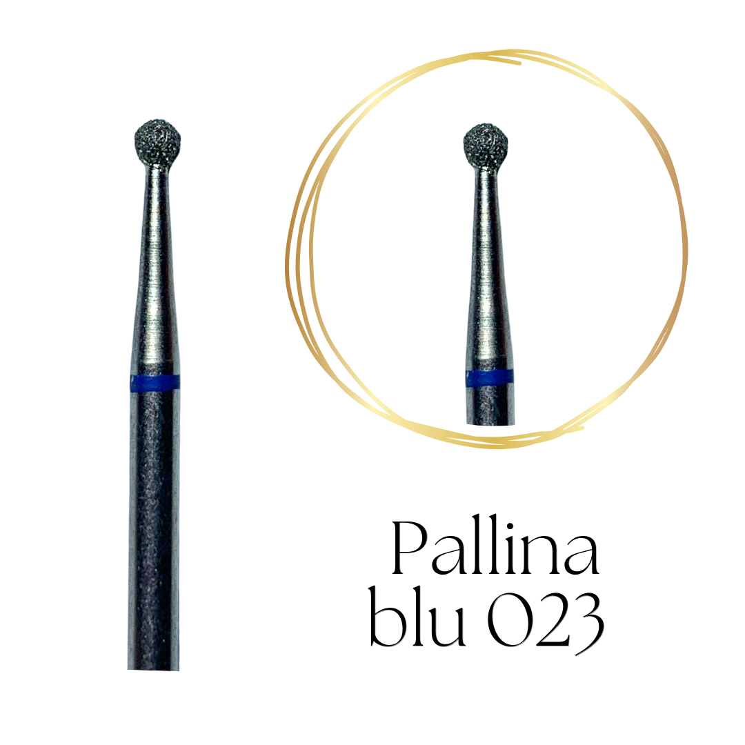 Punta fresa diamanta pallina blu 023