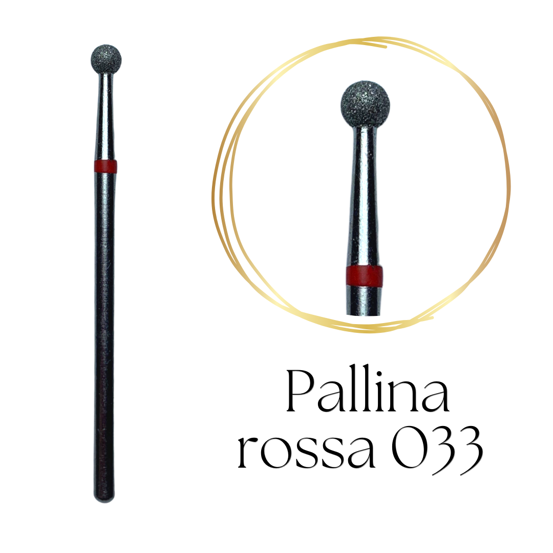 Punta fresa diamanta pallina rossa 033