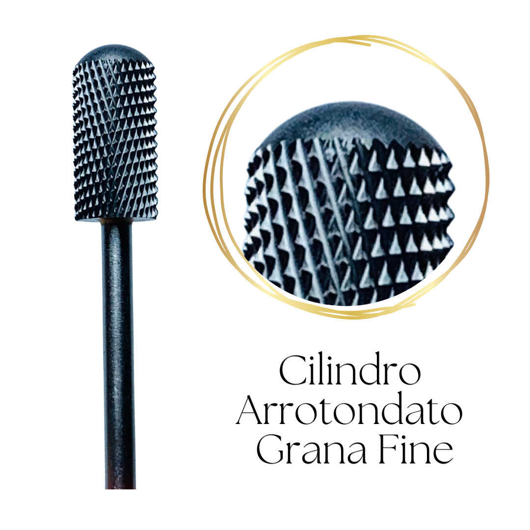 Punta carbide Cilindro arrotondato Fine