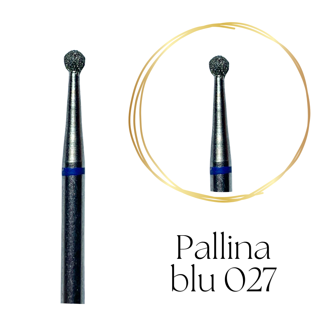 Punta fresa diamanta pallina blu 027