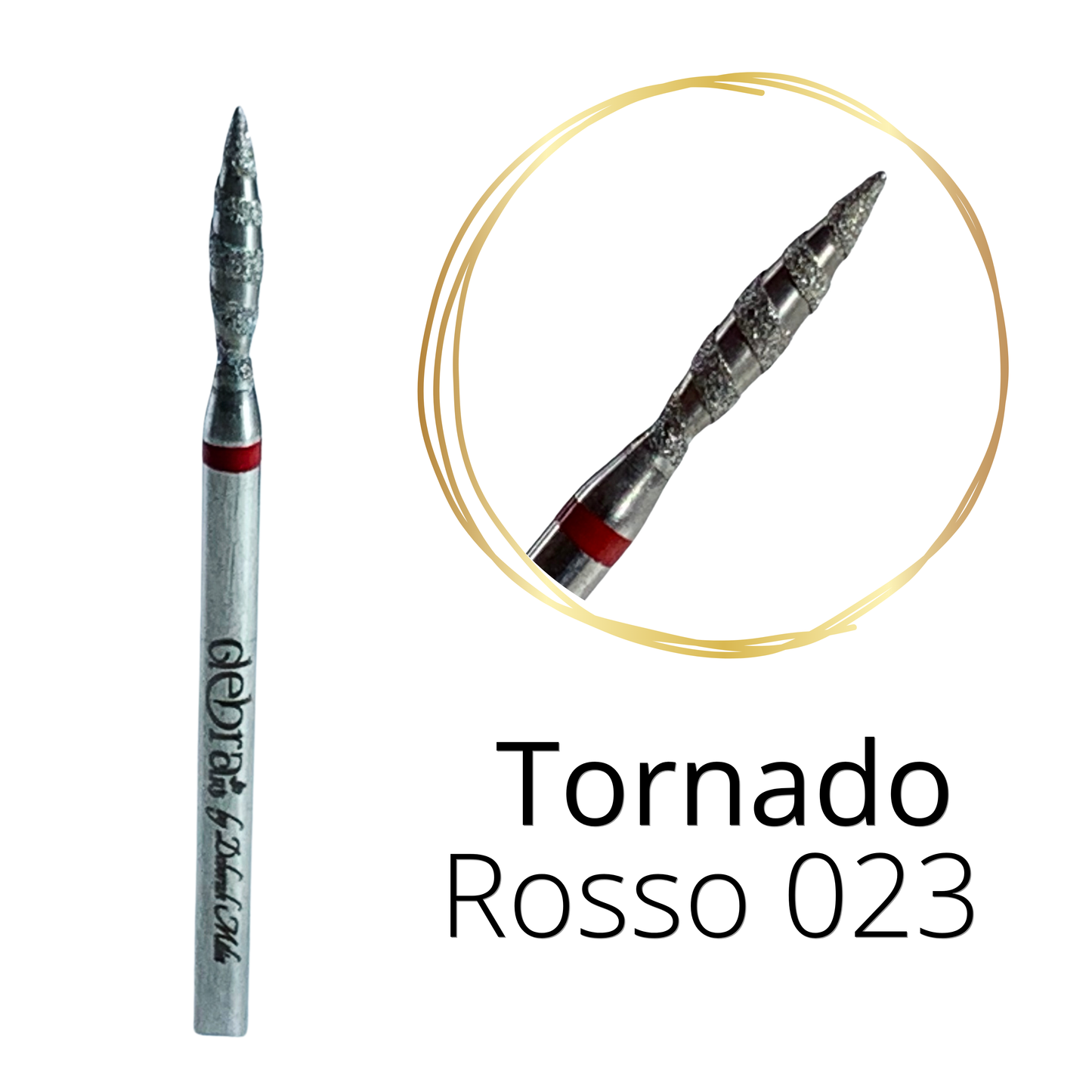 Tornado Rosso Punta Fresa diamantata Debrart