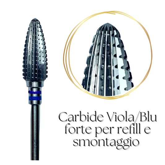 Punta fresa Carbide Viola/Blu