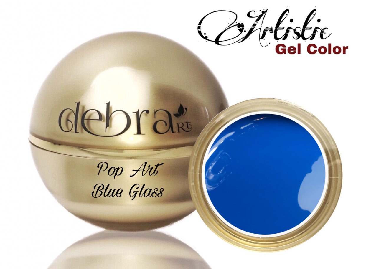 Artistic Gel Color Pop Art Blue Glass